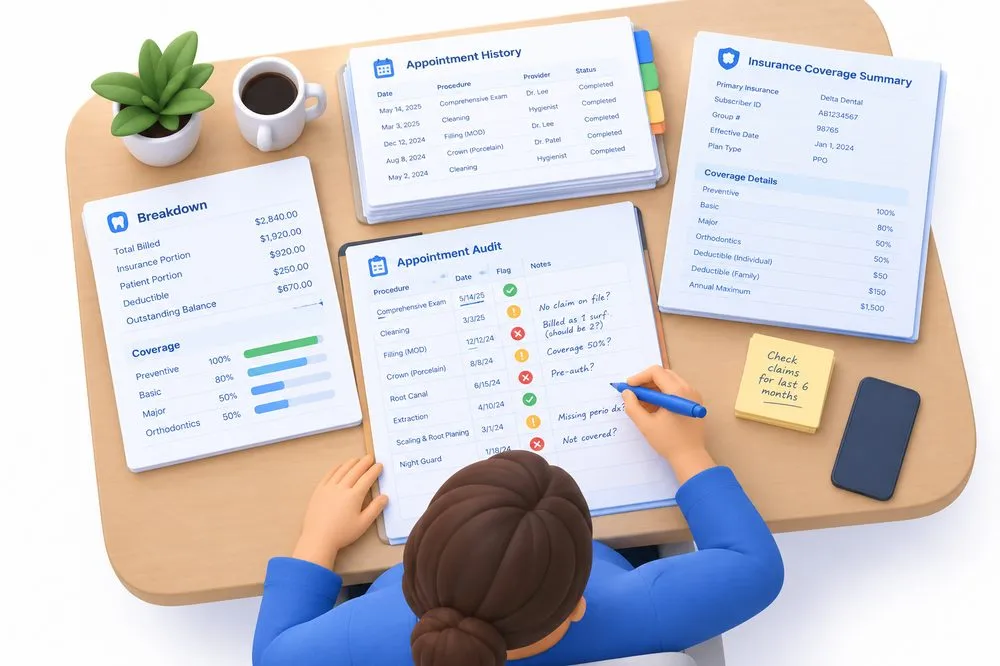 Illustration of an appointment audit report
